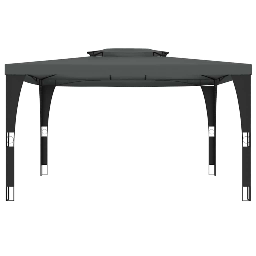 Pavėsinė su dvigubu stogu, antracito, 3,98×2,98m, plienas Pavėsinė su dvigubu stogu, antracito, 3,98x2,98m, plienas - Image 3