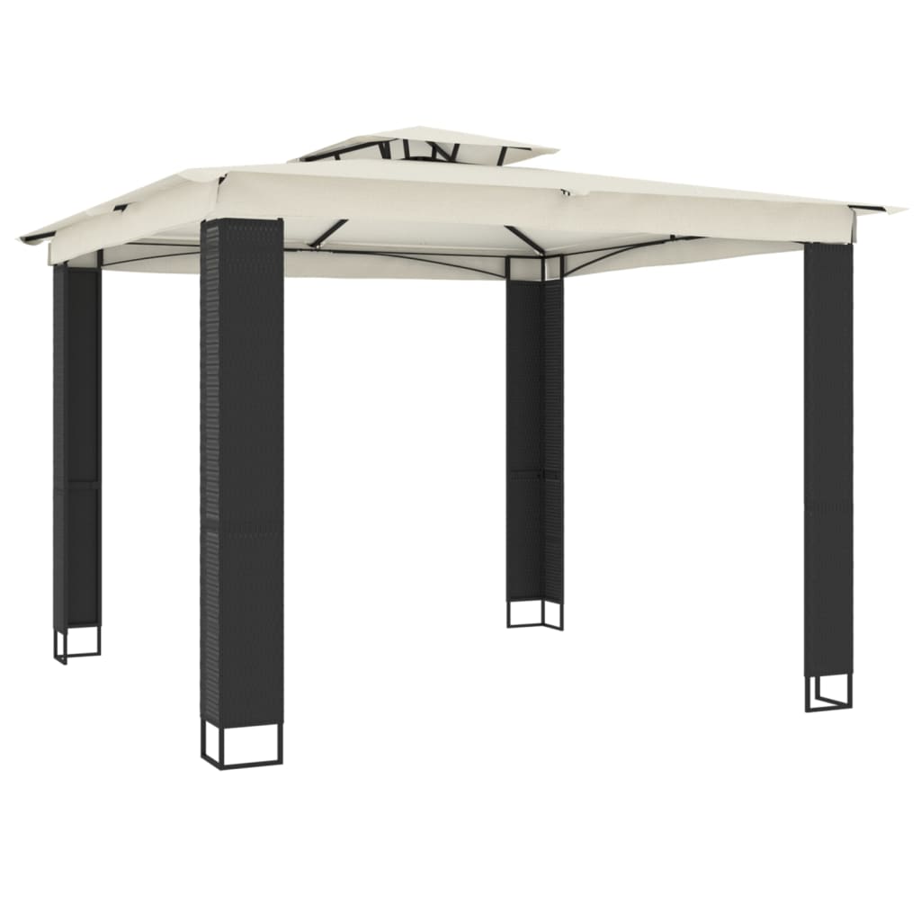 Pavėsinė su dvigubu stogu, kreminė, 2,94×2,94m, plienas Pavėsinė su dvigubu stogu, kreminė, 2,94x2,94m, plienas - Image 5