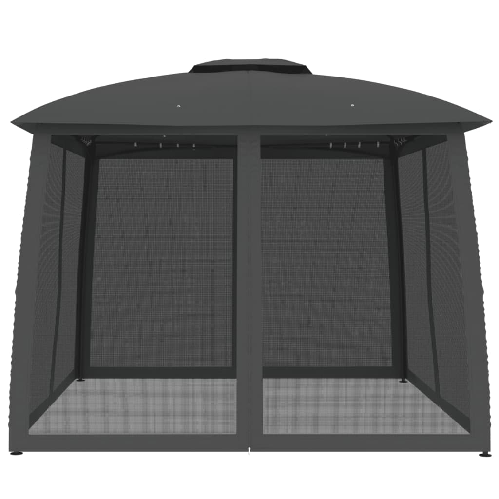 Pavėsinė su stogu ir sienomis, antracito, 2,93×2,93m, plienas Pavėsinė su stogu ir sienomis, antracito, 2,93x2,93m, plienas - Image 4