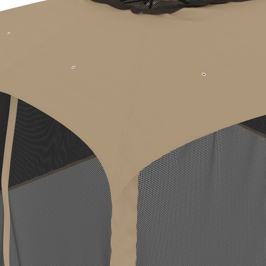 Pavėsinė su stogu ir sienomis, taupe, 3,93×2,93m, plienas Pavėsinė su stogu ir sienomis, taupe, 3,93x2,93m, plienas - Image 7