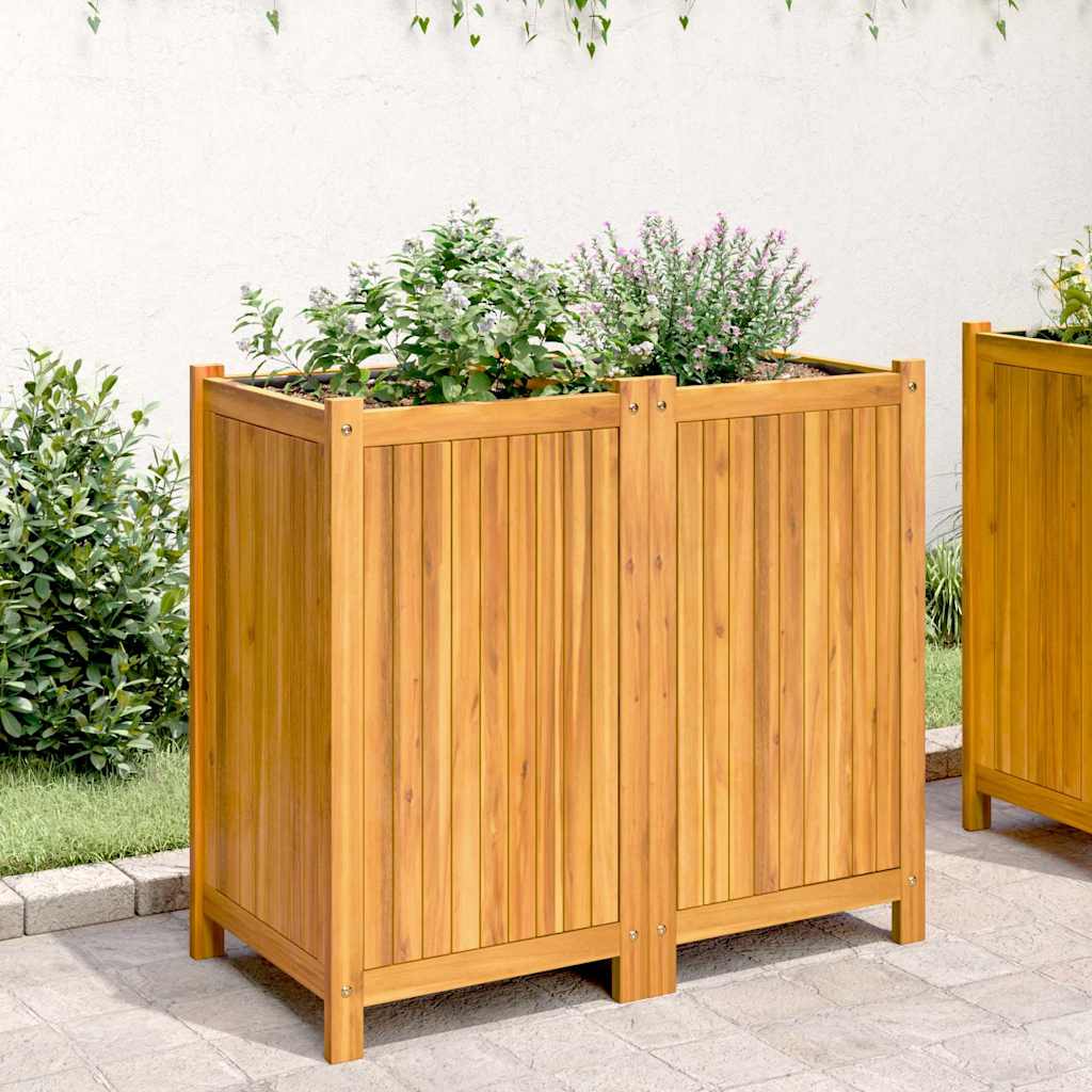 Sodo lovelis su įdėklu, 84x42x75cm, akacijos medienos masyvas Sodo lovelis su įdėklu, 84x42x75cm, akacijos medienos masyvas - Image 3