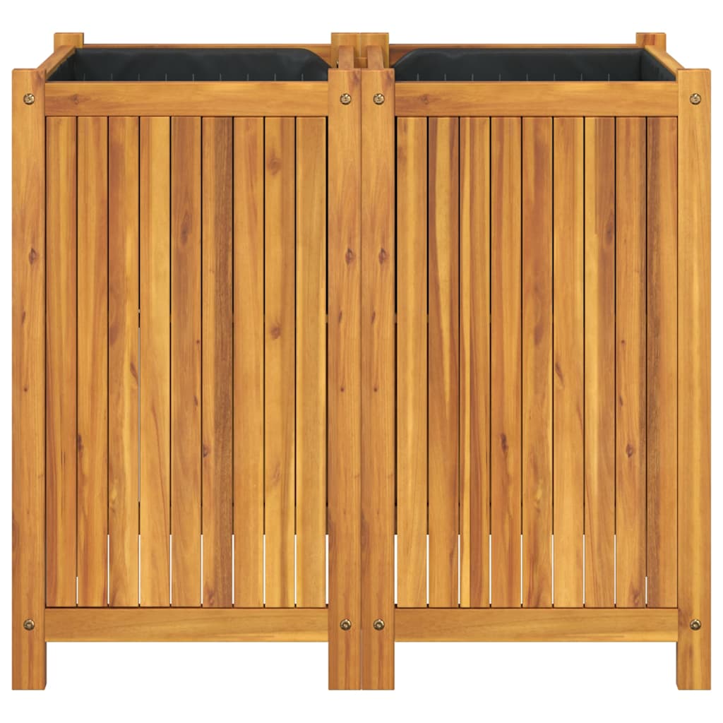 Sodo lovelis su įdėklu, 84x42x75cm, akacijos medienos masyvas Sodo lovelis su įdėklu, 84x42x75cm, akacijos medienos masyvas - Image 4