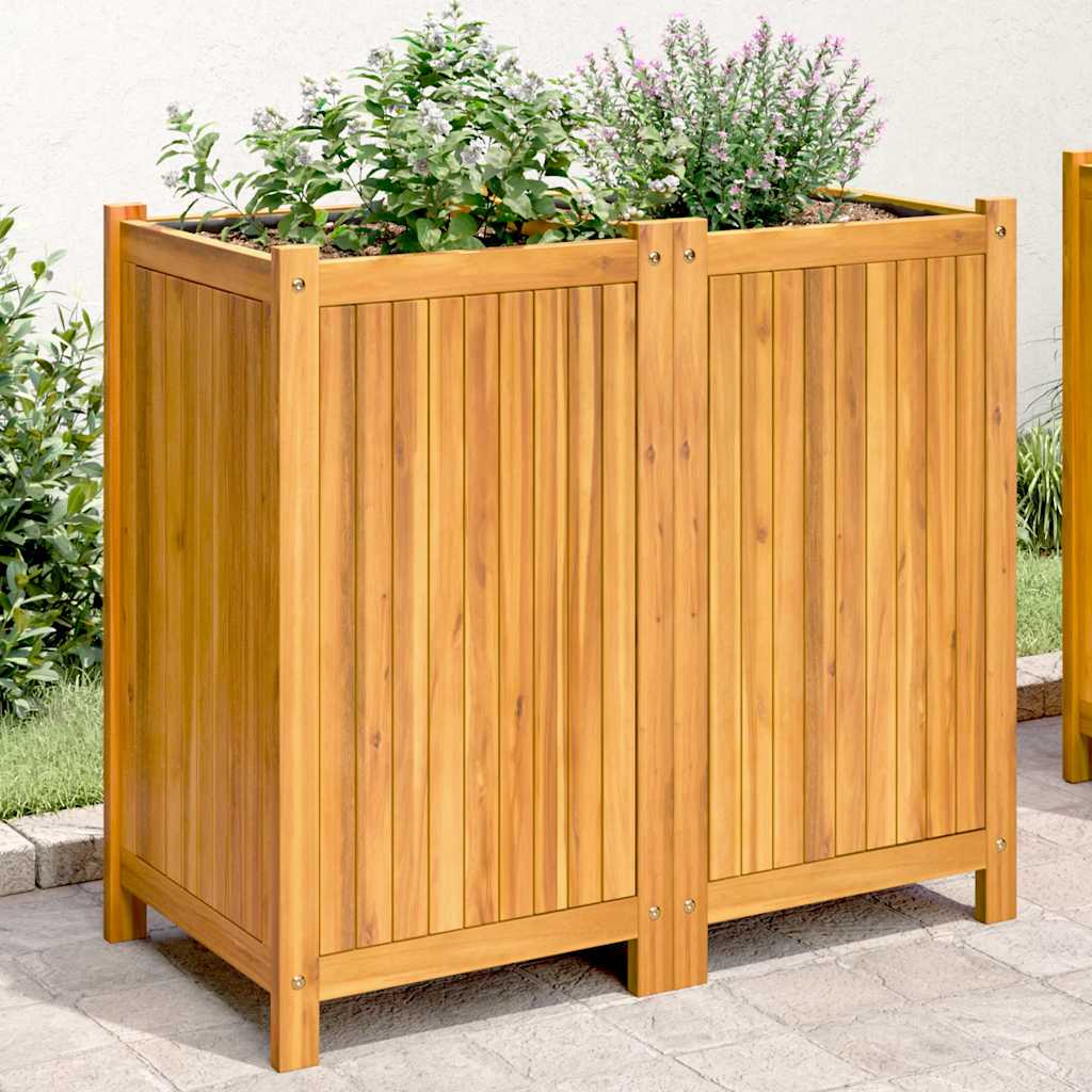 Sodo lovelis su įdėklu, 84x42x75cm, akacijos medienos masyvas Sodo lovelis su įdėklu, 84x42x75cm, akacijos medienos masyvas - Image 2
