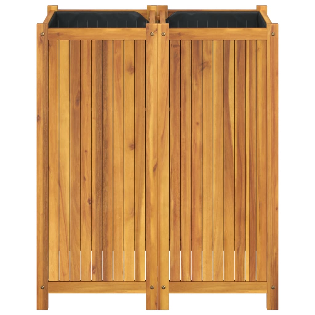 Sodo lovelis su įdėklu, 84x42x100cm, akacijos medienos masyvas Sodo lovelis su įdėklu, 84x42x100cm, akacijos medienos masyvas - Image 4
