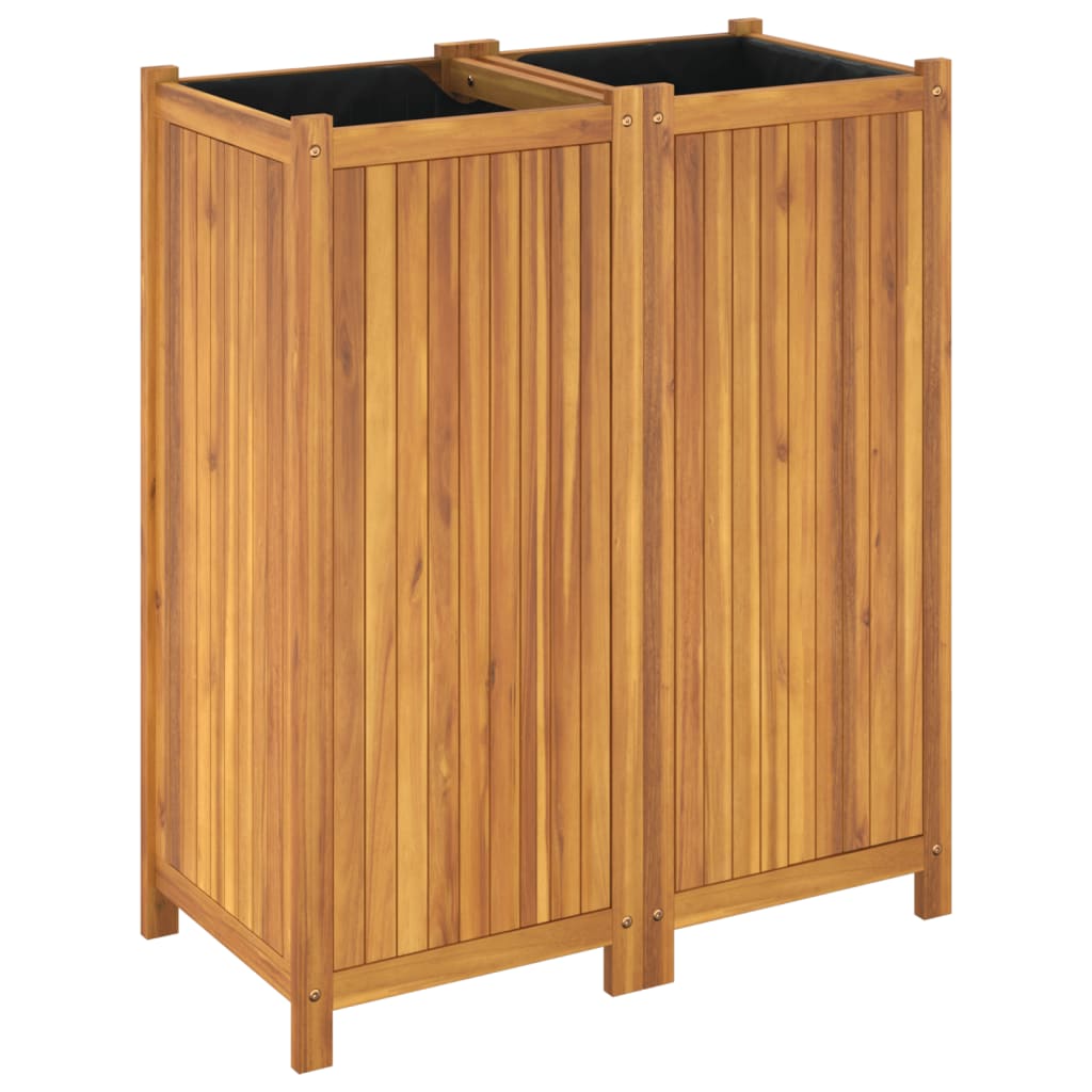 Sodo lovelis su įdėklu, 84x42x100cm, akacijos medienos masyvas Sodo lovelis su įdėklu, 84x42x100cm, akacijos medienos masyvas - Image 7