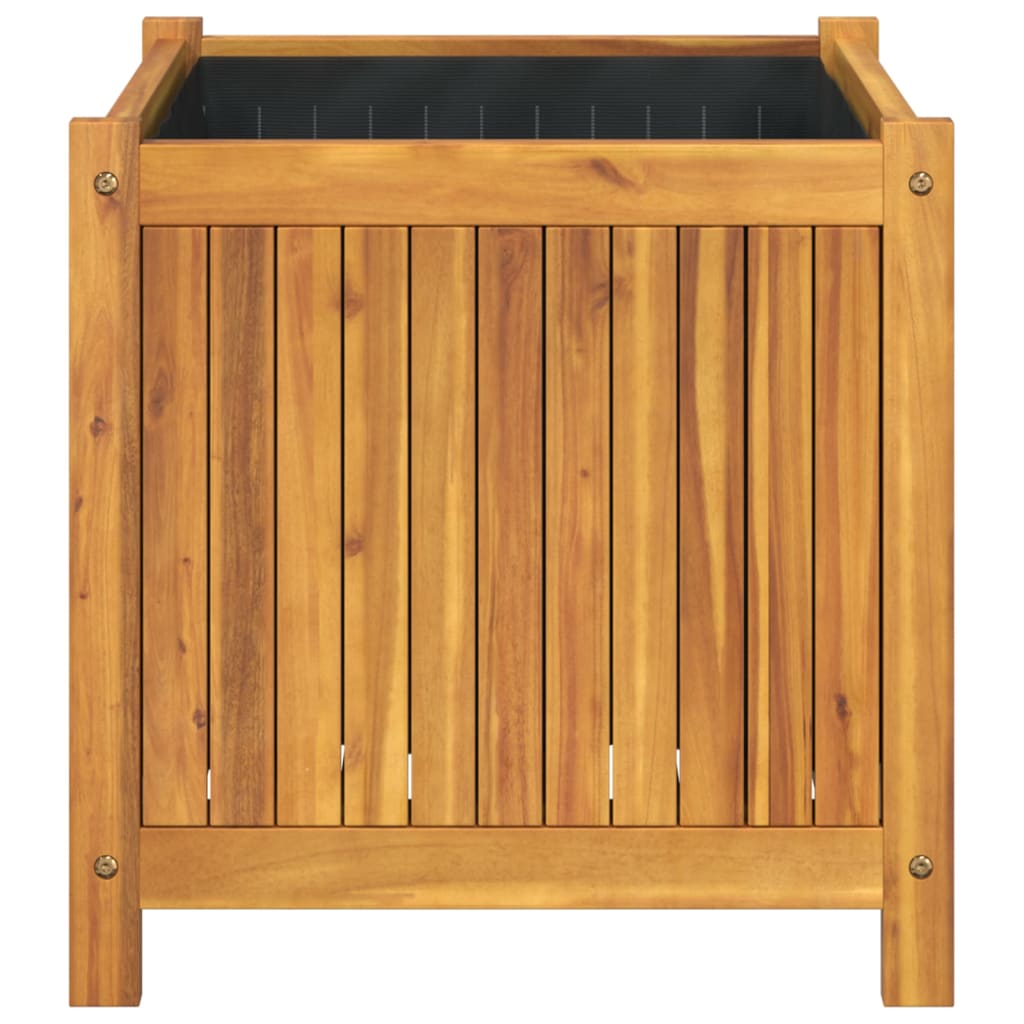 Sodo lovelis su įdėklu, 50x50x50cm, akacijos medienos masyvas Sodo lovelis su įdėklu, 50x50x50cm, akacijos medienos masyvas - Image 4