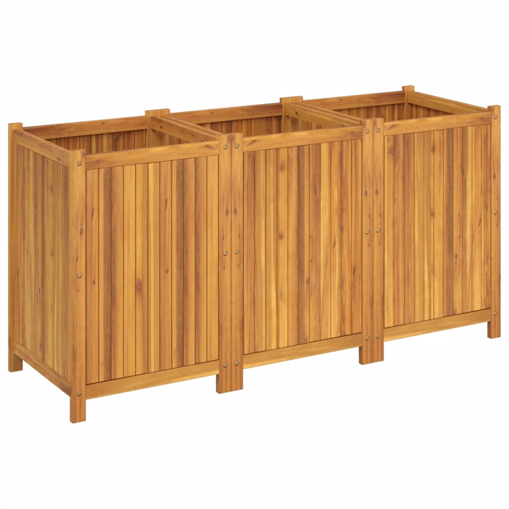 Sodo lovelis su įdėklu, 150x50x75cm, akacijos medienos masyvas Sodo lovelis su įdėklu, 150x50x75cm, akacijos medienos masyvas - Image 5