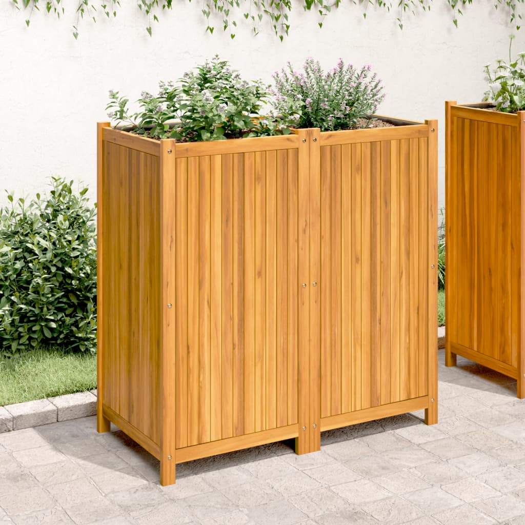 Sodo lovelis su įdėklu, 100x50x100cm, akacijos medienos masyvas Sodo lovelis su įdėklu, 100x50x100cm, akacijos medienos masyvas - Image 3