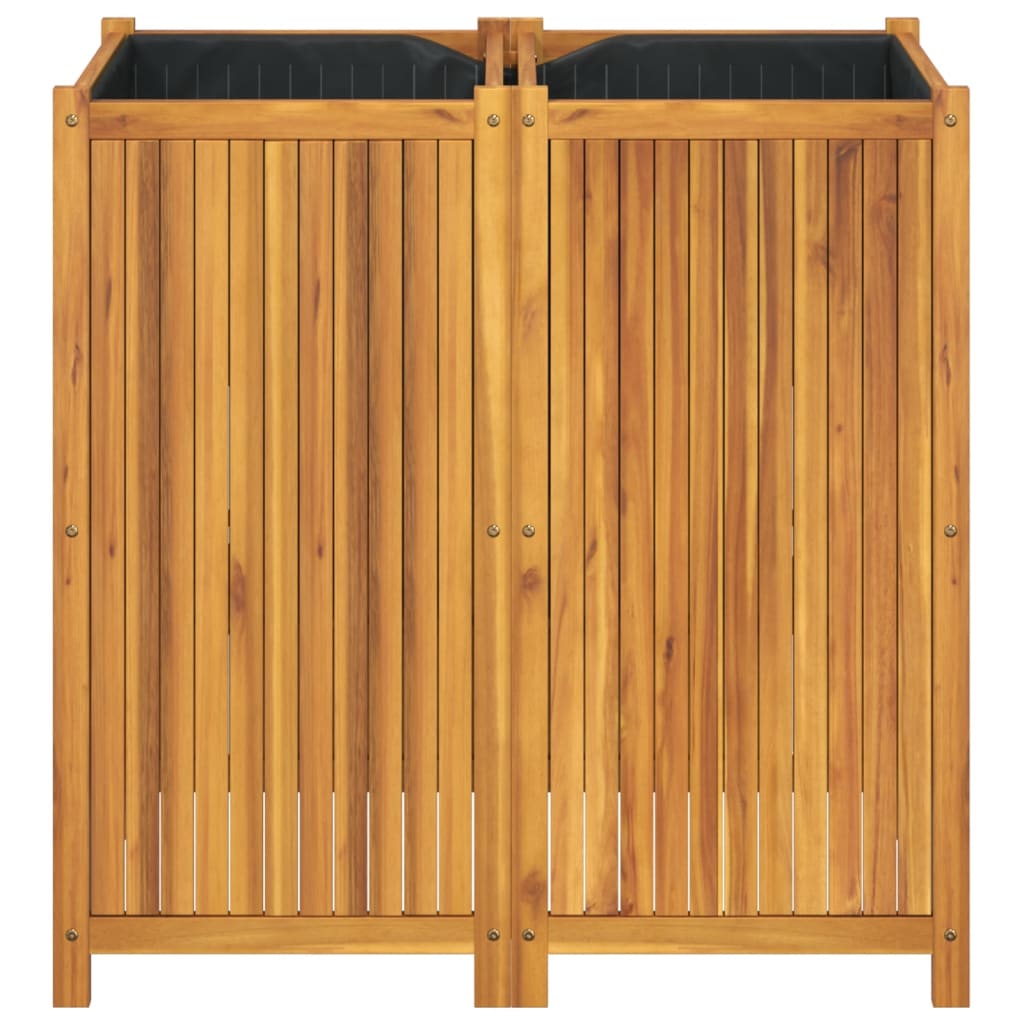 Sodo lovelis su įdėklu, 100x50x100cm, akacijos medienos masyvas Sodo lovelis su įdėklu, 100x50x100cm, akacijos medienos masyvas - Image 4