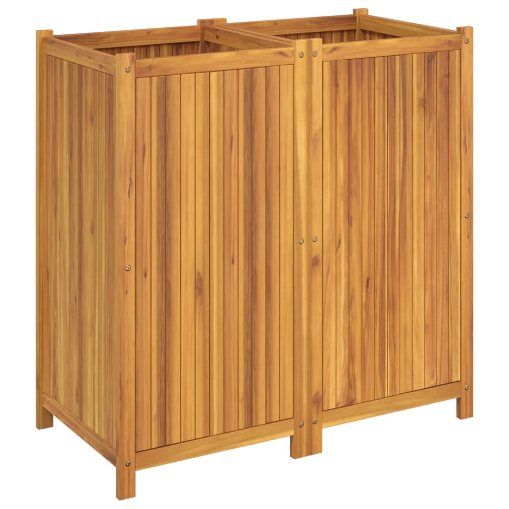 Sodo lovelis su įdėklu, 100x50x100cm, akacijos medienos masyvas Sodo lovelis su įdėklu, 100x50x100cm, akacijos medienos masyvas - Image 5