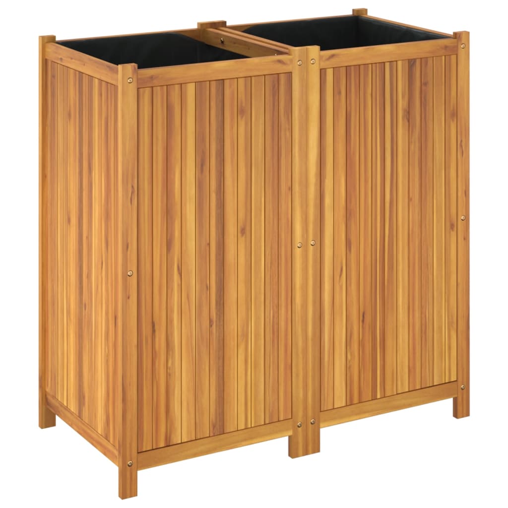 Sodo lovelis su įdėklu, 100x50x100cm, akacijos medienos masyvas Sodo lovelis su įdėklu, 100x50x100cm, akacijos medienos masyvas - Image 7