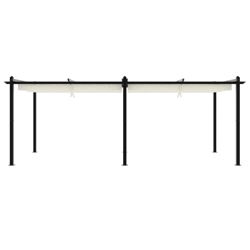Sodo pavėsinė su ištraukiamu stogu, kreminės, 3x6m, aliuminis Sodo pavėsinė su ištraukiamu stogu, kreminės, 3x6m, aliuminis - Image 4