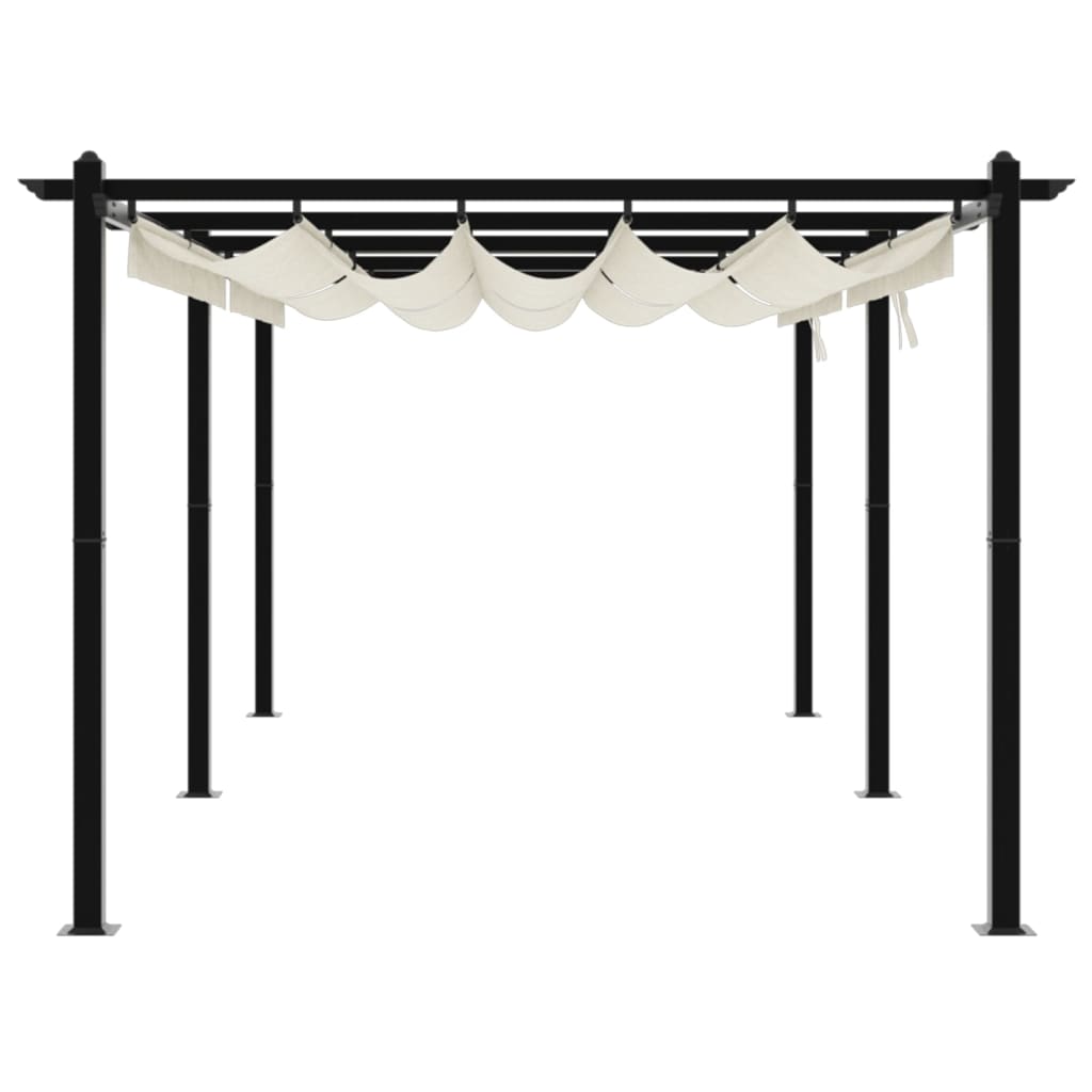Sodo pavėsinė su ištraukiamu stogu, kreminės, 3x6m, aliuminis Sodo pavėsinė su ištraukiamu stogu, kreminės, 3x6m, aliuminis - Image 5