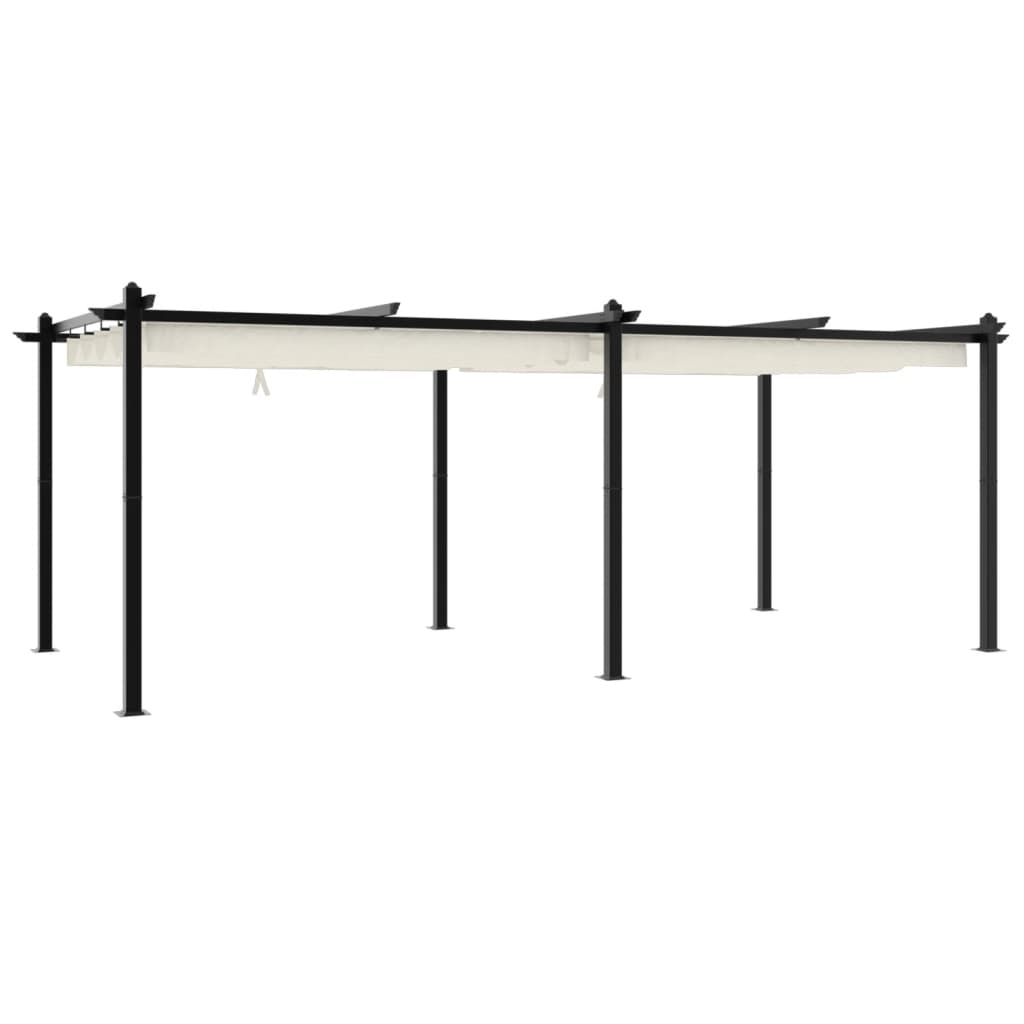 Sodo pavėsinė su ištraukiamu stogu, kreminės, 3x6m, aliuminis Sodo pavėsinė su ištraukiamu stogu, kreminės, 3x6m, aliuminis - Image 6