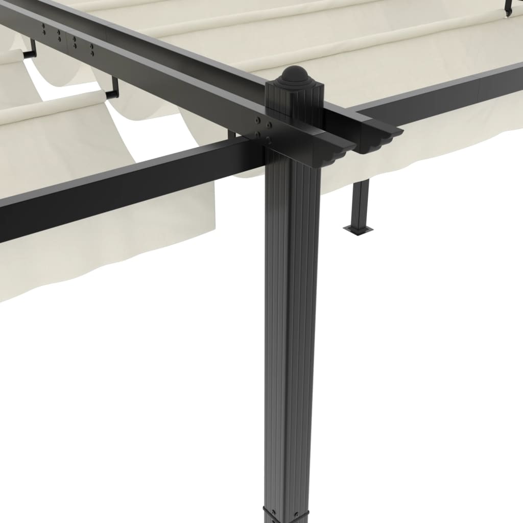 Sodo pavėsinė su ištraukiamu stogu, kreminės, 3x6m, aliuminis Sodo pavėsinė su ištraukiamu stogu, kreminės, 3x6m, aliuminis - Image 8