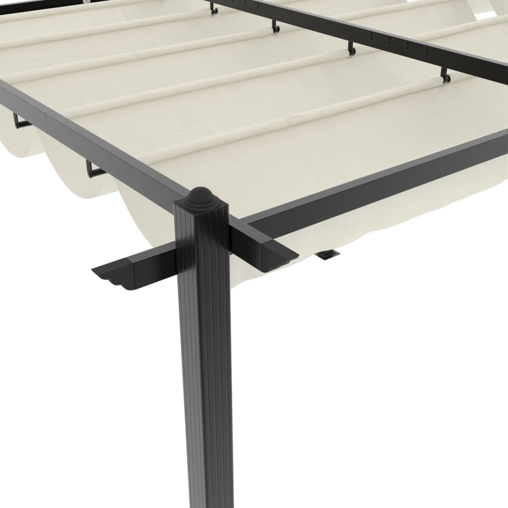 Sodo pavėsinė su ištraukiamu stogu, kreminės, 3x6m, aliuminis Sodo pavėsinė su ištraukiamu stogu, kreminės, 3x6m, aliuminis - Image 9