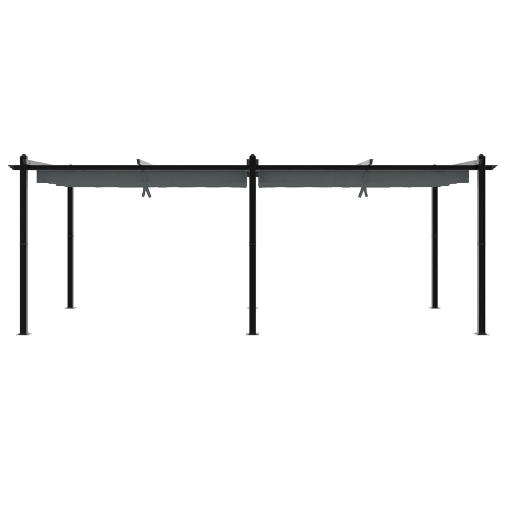 Sodo pavėsinė su ištraukiamu stogu, antracito, 3x6m, aliuminis Sodo pavėsinė su ištraukiamu stogu, antracito, 3x6m, aliuminis - Image 4