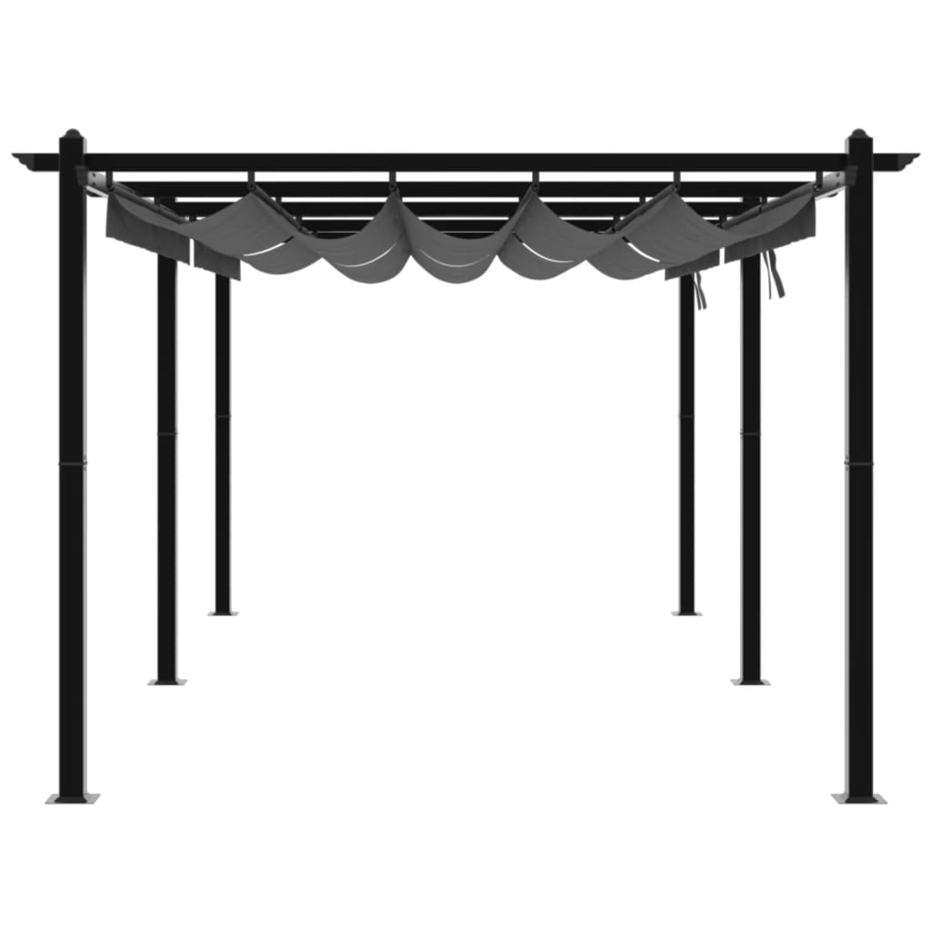 Sodo pavėsinė su ištraukiamu stogu, antracito, 3x6m, aliuminis Sodo pavėsinė su ištraukiamu stogu, antracito, 3x6m, aliuminis - Image 5