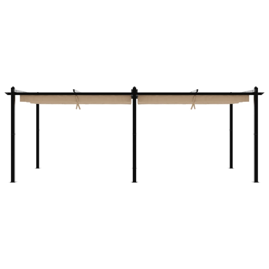 Sodo pavėsinė su ištraukiamu stogu, taupe, 3x6m, aliuminis Sodo pavėsinė su ištraukiamu stogu, taupe, 3x6m, aliuminis - Image 4
