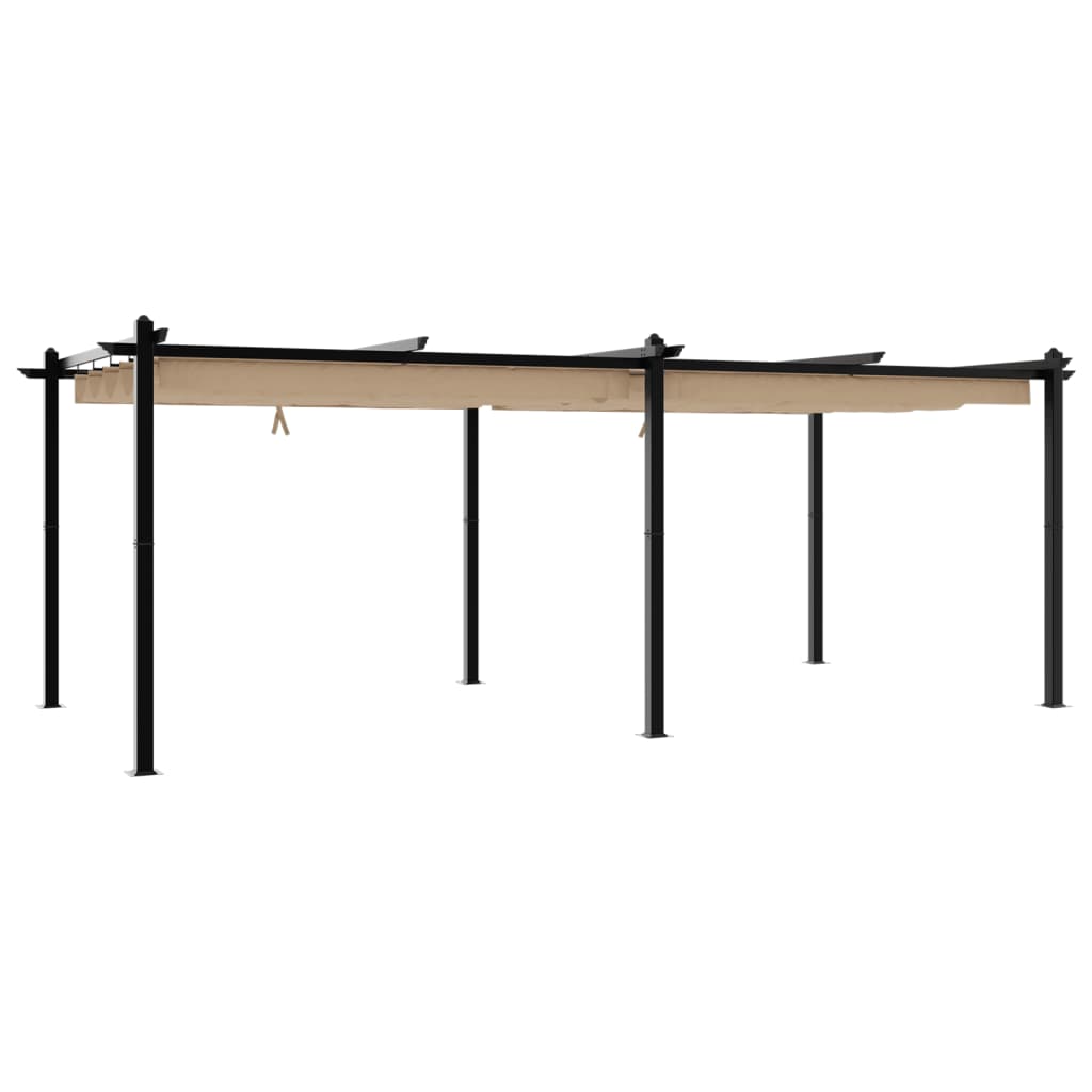 Sodo pavėsinė su ištraukiamu stogu, taupe, 3x6m, aliuminis Sodo pavėsinė su ištraukiamu stogu, taupe, 3x6m, aliuminis - Image 6