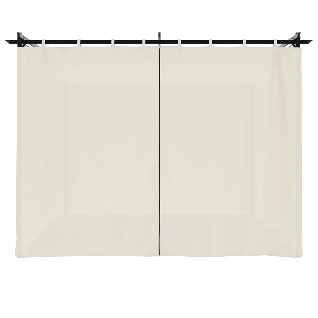 Pavėsinė su užuolaidomis, kreminės, 3x3m, plienas Pavėsinė su užuolaidomis, kreminės, 3x3m, plienas - Image 4