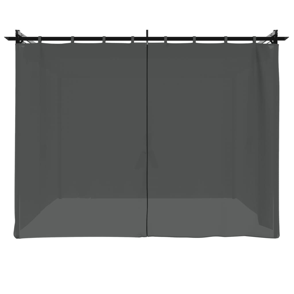 Pavėsinė su užuolaidomis, antracito, 3x3m, plienas Pavėsinė su užuolaidomis, antracito, 3x3m, plienas - Image 4