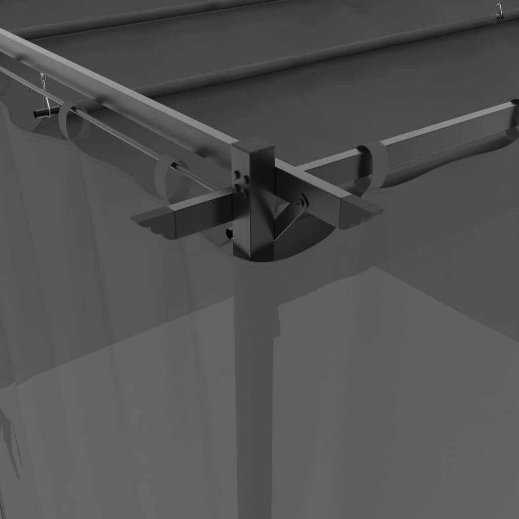 Pavėsinė su užuolaidomis, antracito, 3x3m, plienas Pavėsinė su užuolaidomis, antracito, 3x3m, plienas - Image 7