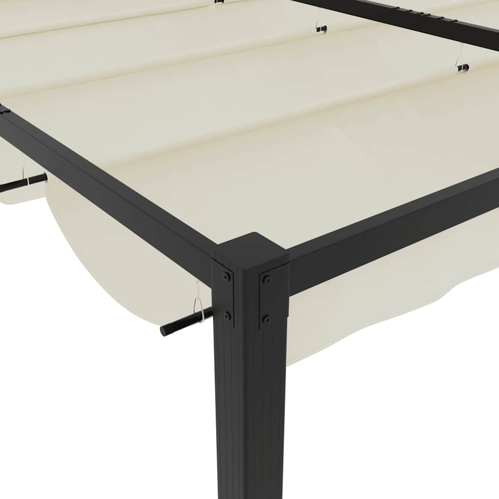 sodo pavėsinė su ištraukiamu stogo kremu 3×3 m plieno sodo pavėsinė su ištraukiamu stogo kremu 3x3 m plieno - Image 7