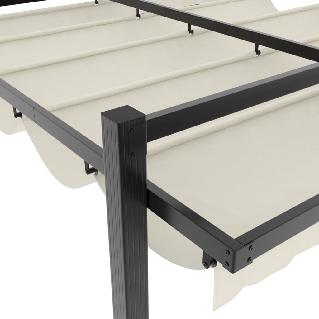 Sodo pavėsinė su ištraukiamu stogu, kreminės, 3x3m, aliuminis Sodo pavėsinė su ištraukiamu stogu, kreminės, 3x3m, aliuminis - Image 7