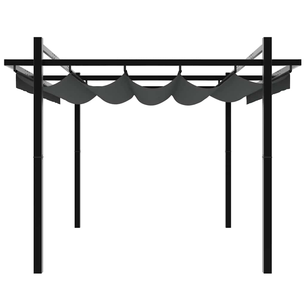 Sodo pavėsinė su ištraukiamu stogu, antracito, 3x3m, aliuminis Sodo pavėsinė su ištraukiamu stogu, antracito, 3x3m, aliuminis - Image 5