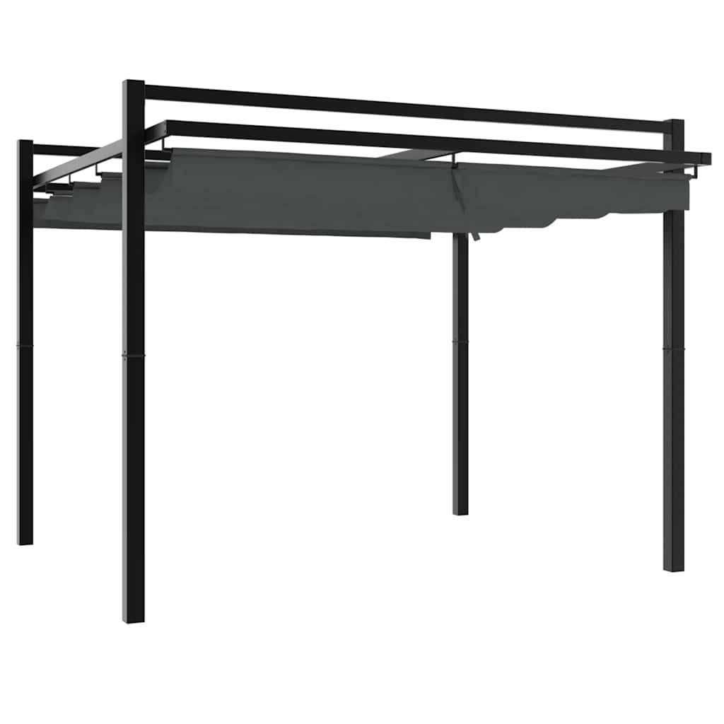 Sodo pavėsinė su ištraukiamu stogu, antracito, 3x3m, aliuminis Sodo pavėsinė su ištraukiamu stogu, antracito, 3x3m, aliuminis - Image 6