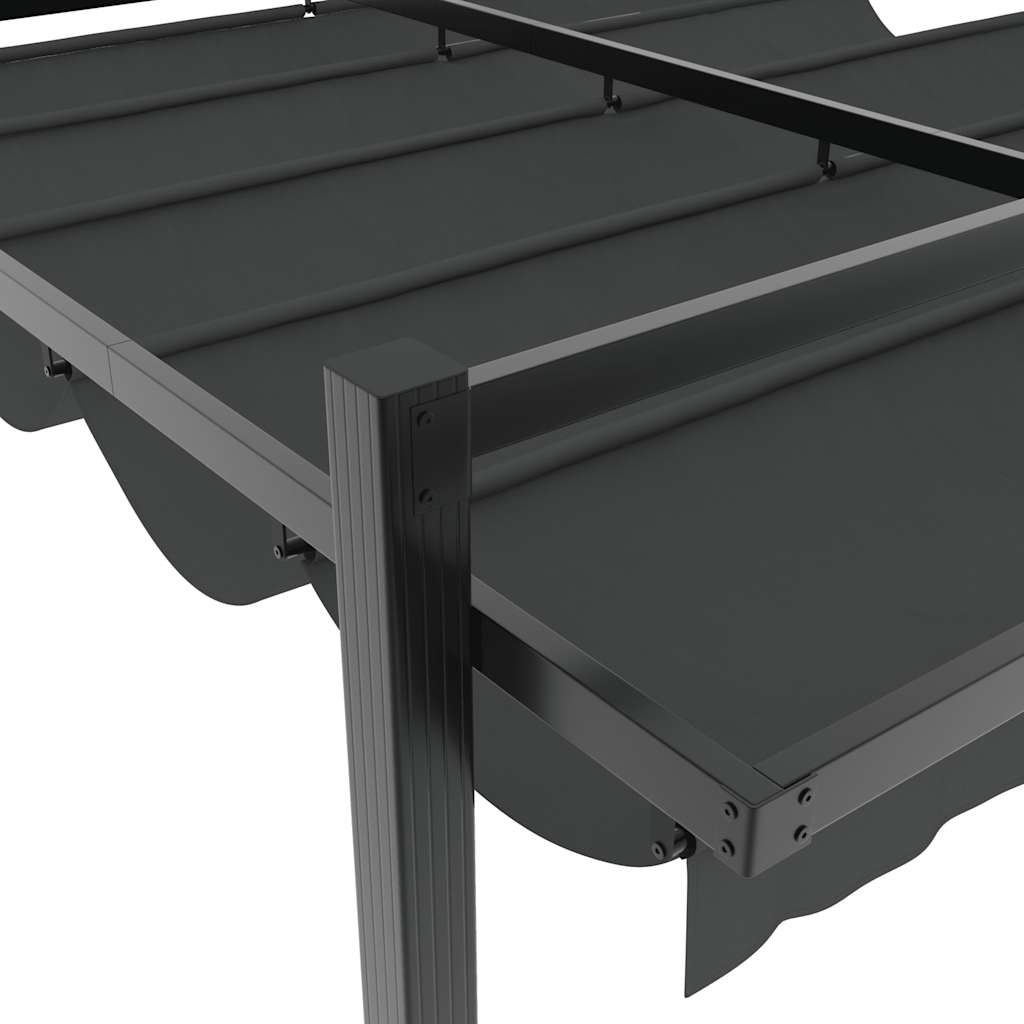 Sodo pavėsinė su ištraukiamu stogu, antracito, 3x3m, aliuminis Sodo pavėsinė su ištraukiamu stogu, antracito, 3x3m, aliuminis - Image 7