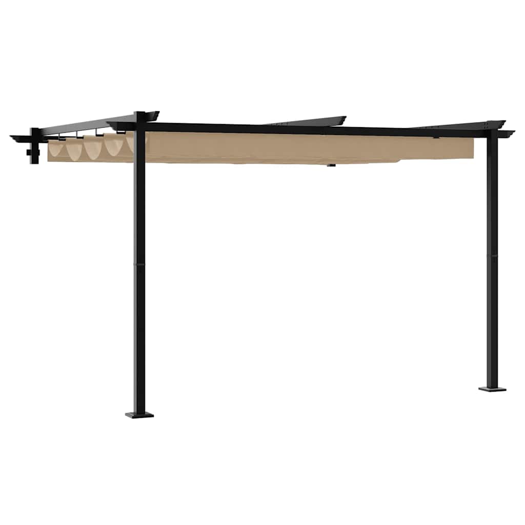 Pavėsinė 300 x 300 x 200 cm Taupe Poliesteris Pavėsinė 300 x 300 x 200 cm Taupe Poliesteris - Image 3