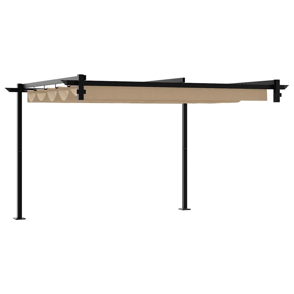Pavėsinė 300 x 300 x 200 cm Taupe Poliesteris Pavėsinė 300 x 300 x 200 cm Taupe Poliesteris - Image 7