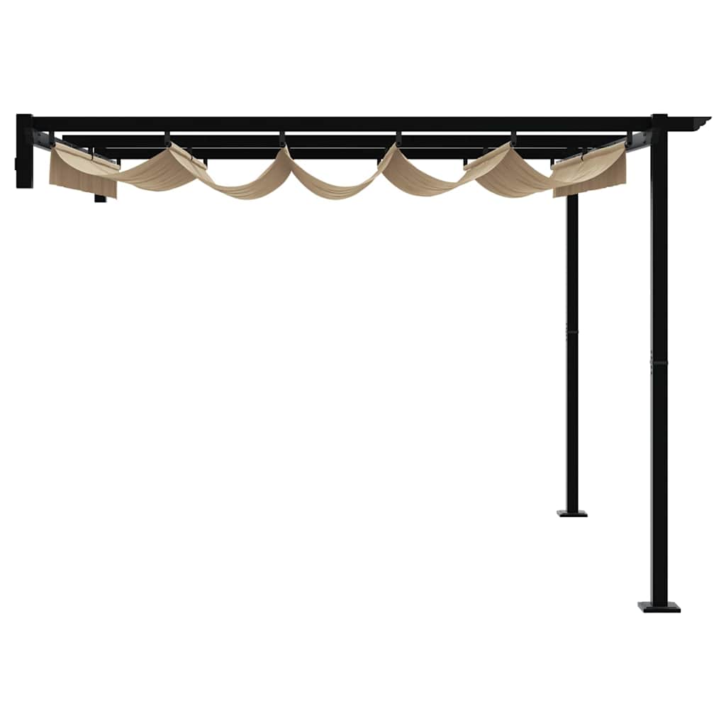 Pavėsinė 300 x 300 x 200 cm Taupe Poliesteris Pavėsinė 300 x 300 x 200 cm Taupe Poliesteris - Image 6