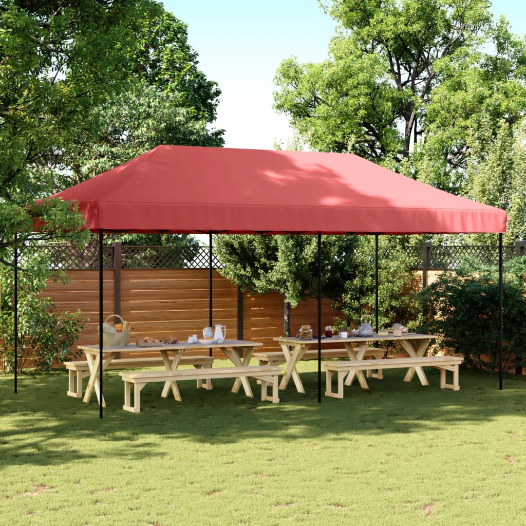 Išskleidžiama proginė palapinė, bordo spalvos, 580x292x315cm Išskleidžiama proginė palapinė, bordo spalvos, 580x292x315cm - Image 2