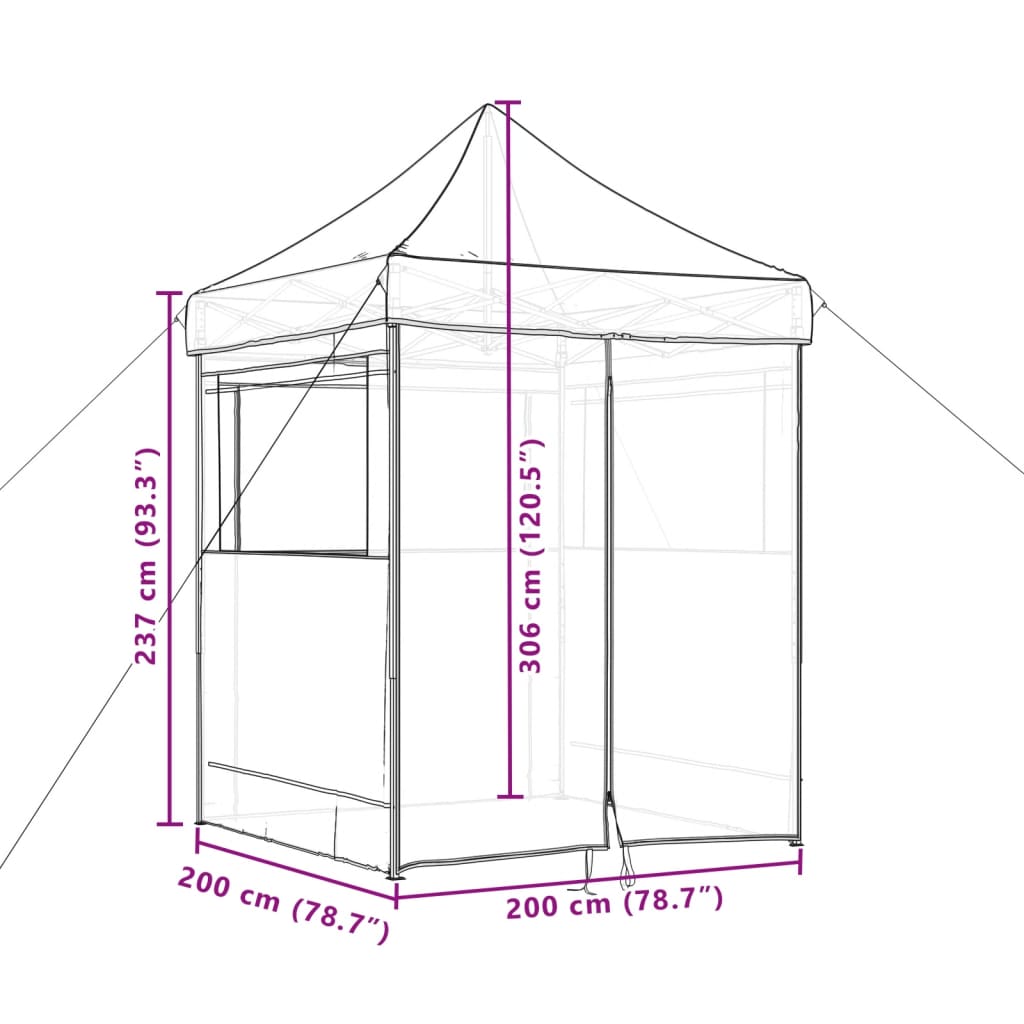 Išskleidžiama proginė palapinė su 4 šoninėmis sienomis, žalia Išskleidžiama proginė palapinė su 4 šoninėmis sienomis, žalia