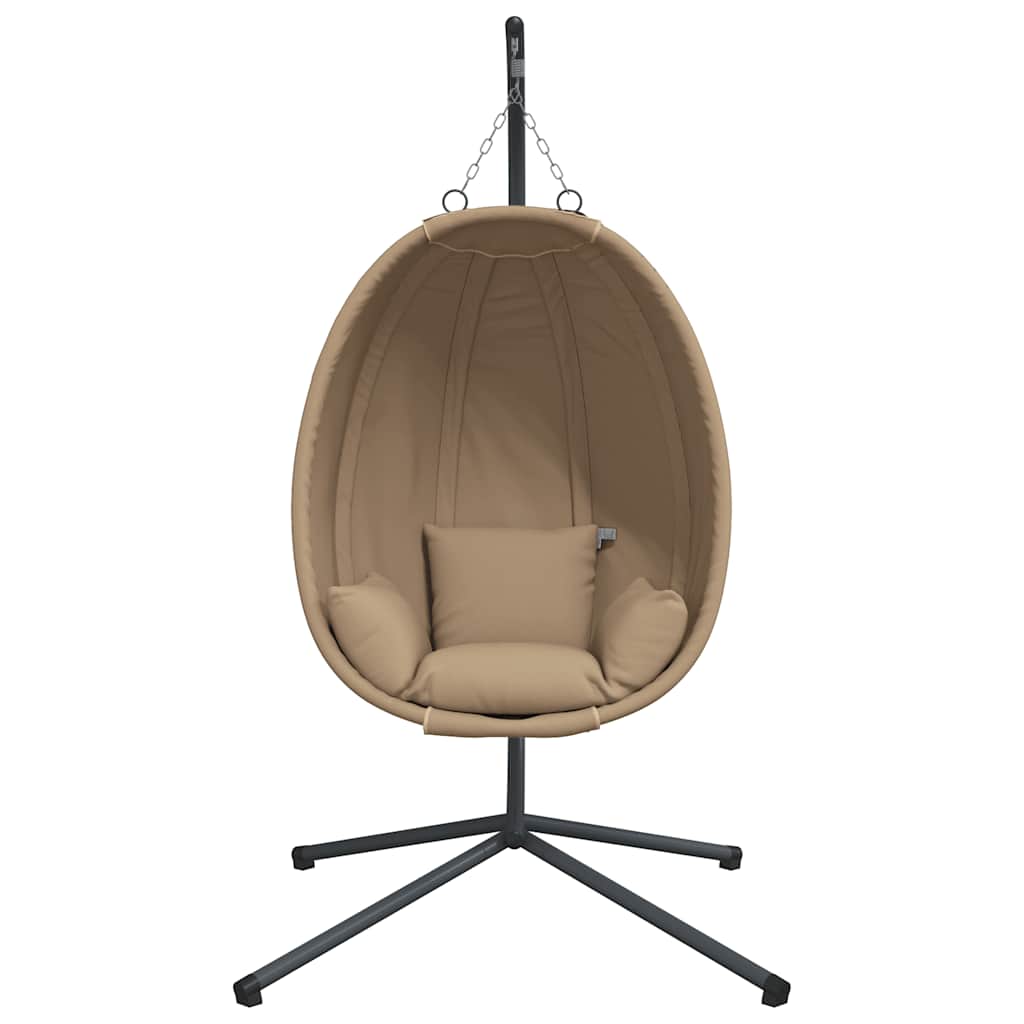 Kabantis kiaušinio formos krėslas, taupe, audinys/plienas Kabantis kiaušinio formos krėslas, taupe, audinys/plienas - Image 4