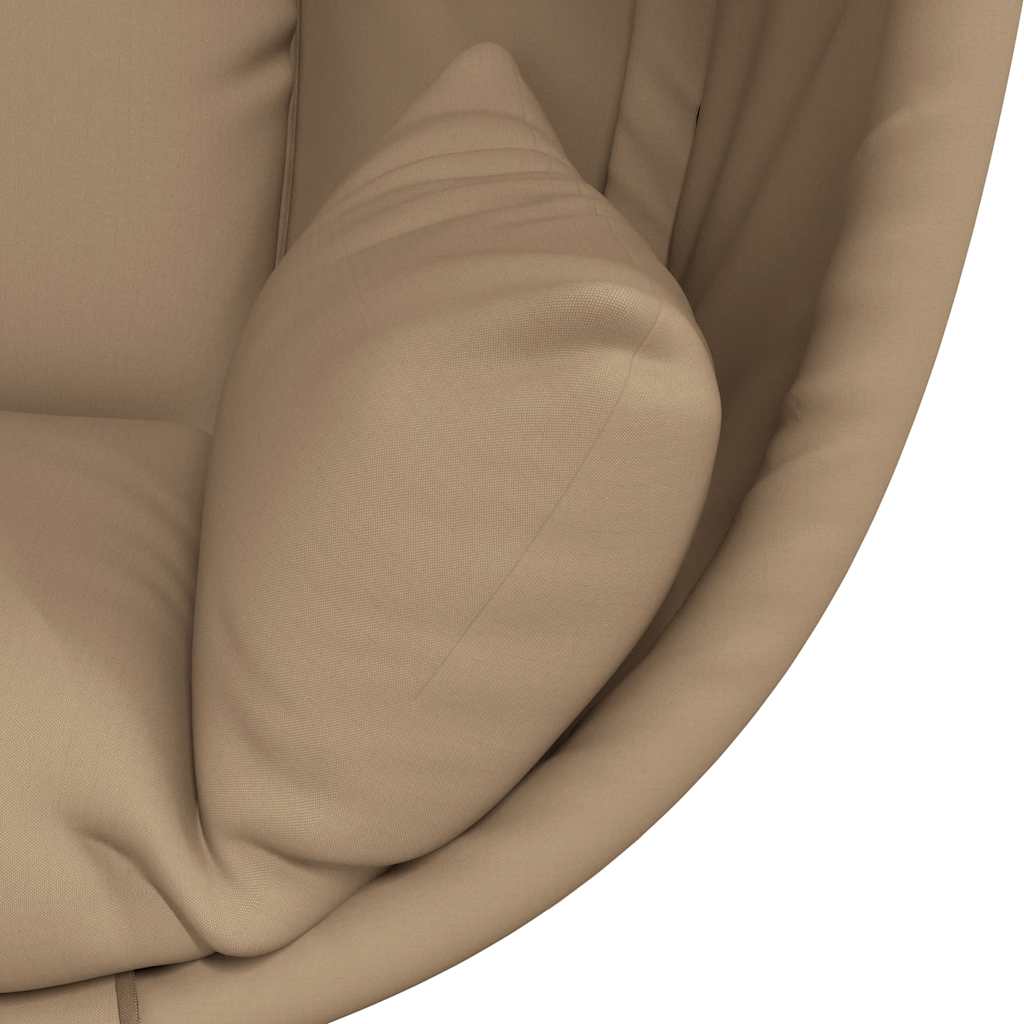 Kabantis kiaušinio formos krėslas, taupe, audinys/plienas Kabantis kiaušinio formos krėslas, taupe, audinys/plienas - Image 7