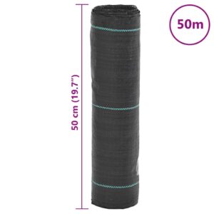 Piktžolių membrana, juoda, 0,5x50 m, PP
