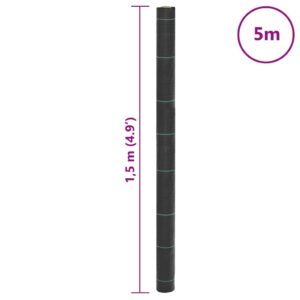 Piktžolių membrana, juoda, 1,5x5 m, PP