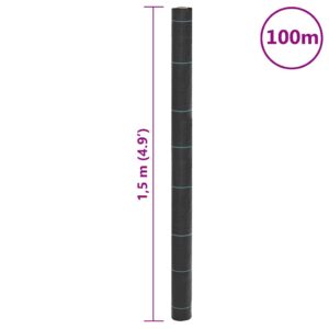 Piktžolių membrana, juoda, 1,5 x 100 m, PP