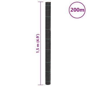 Membrana nuo piktžolių, juodos spalvos, 1,5x200m, PP