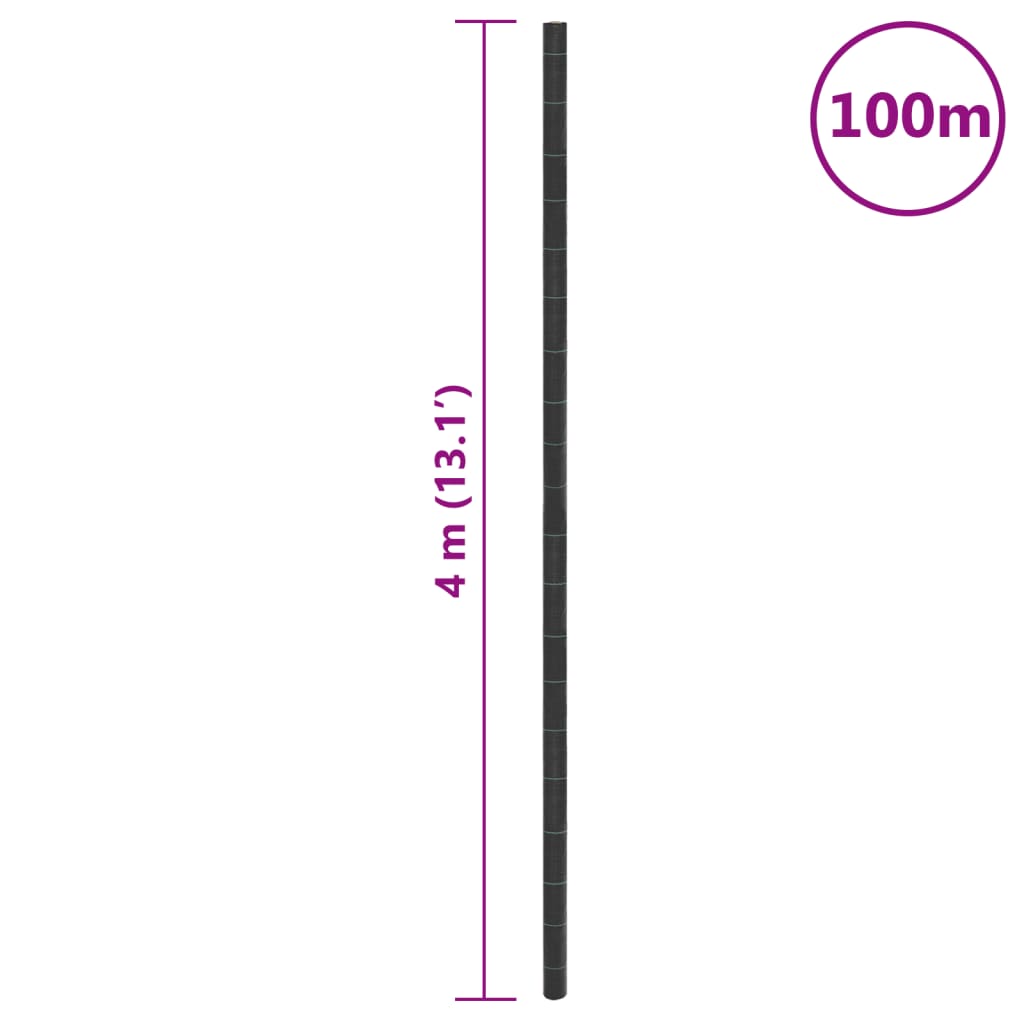 Membrana nuo piktžolių, juodos spalvos, 4x100m, PP Membrana nuo piktžolių, juodos spalvos, 4x100m, PP