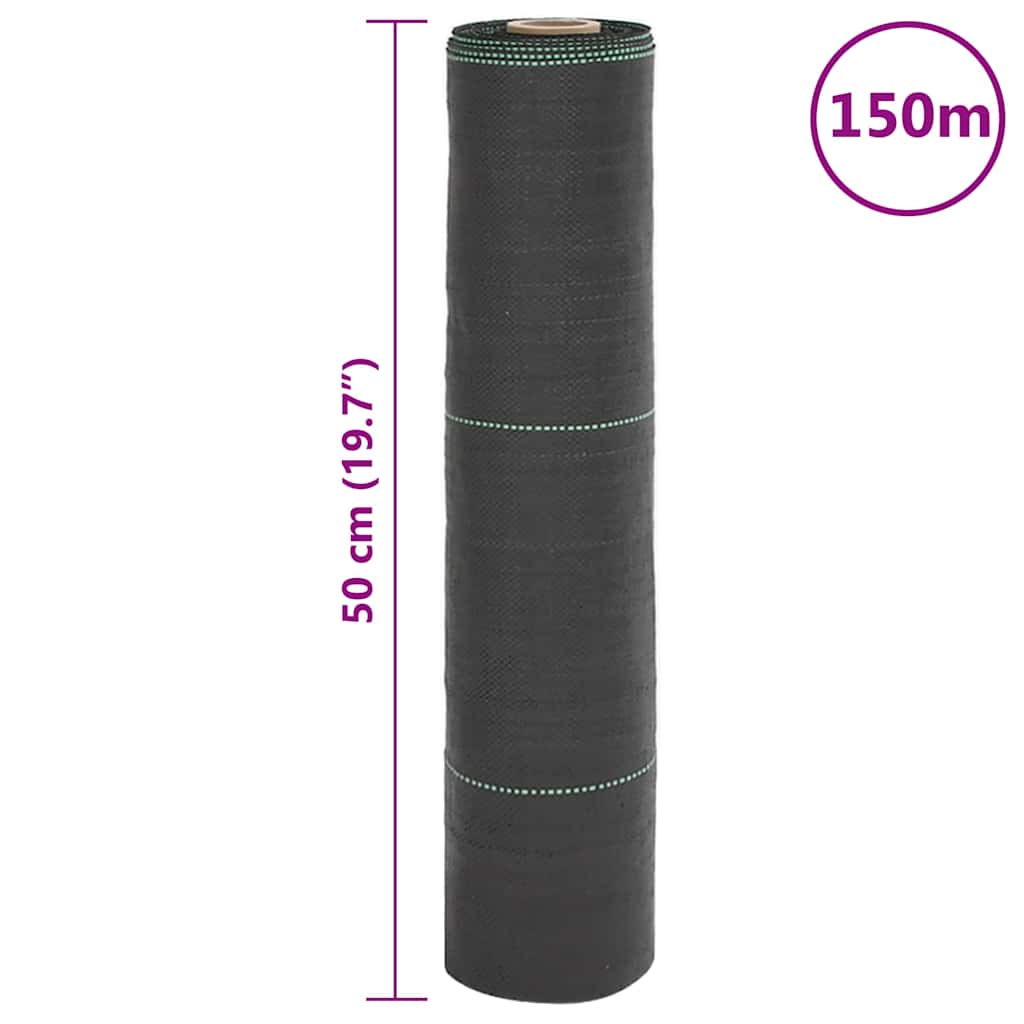 Membrana nuo piktžolių, juodos spalvos, 0,5x150m, PP Membrana nuo piktžolių, juodos spalvos, 0,5x150m, PP