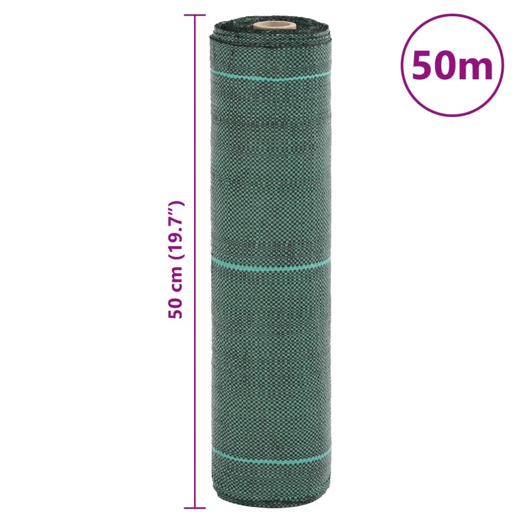 Piktžolių membrana, žalia, 0,5×50 m, PP Piktžolių membrana, žalia, 0,5x50 m, PP
