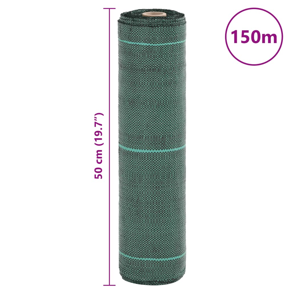 Membrana nuo piktžolių, žalios spalvos, 0,5x150m, PP Membrana nuo piktžolių, žalios spalvos, 0,5x150m, PP