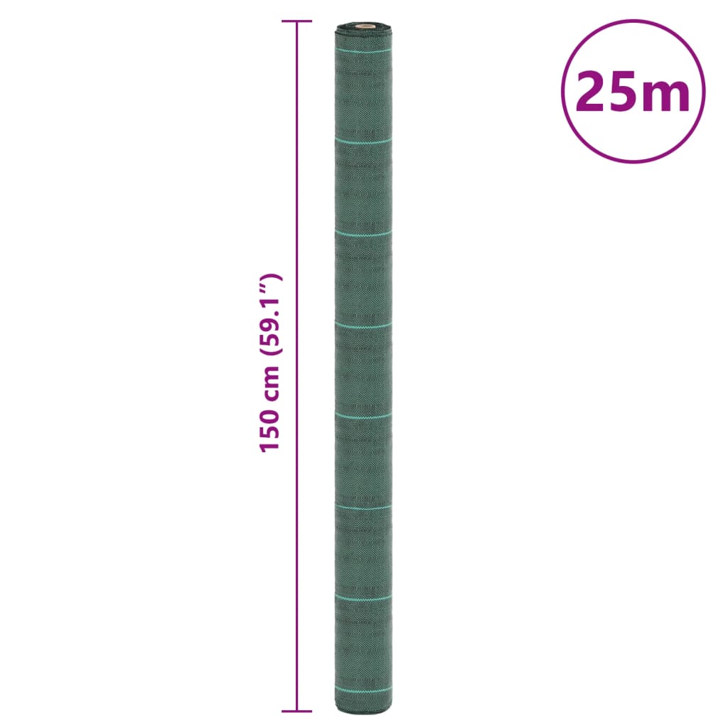Membrana nuo piktžolių, žalios spalvos, 1,5x25m, PP Membrana nuo piktžolių, žalios spalvos, 1,5x25m, PP