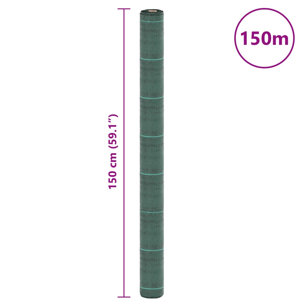 Membrana nuo piktžolių, žalios spalvos, 1,5x150m, PP Membrana nuo piktžolių, žalios spalvos, 1,5x150m, PP