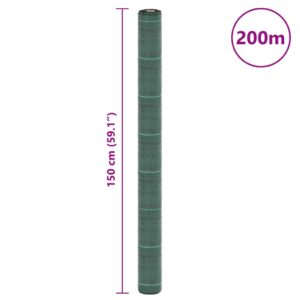 Membrana nuo piktžolių, žalios spalvos, 1,5x200m, PP